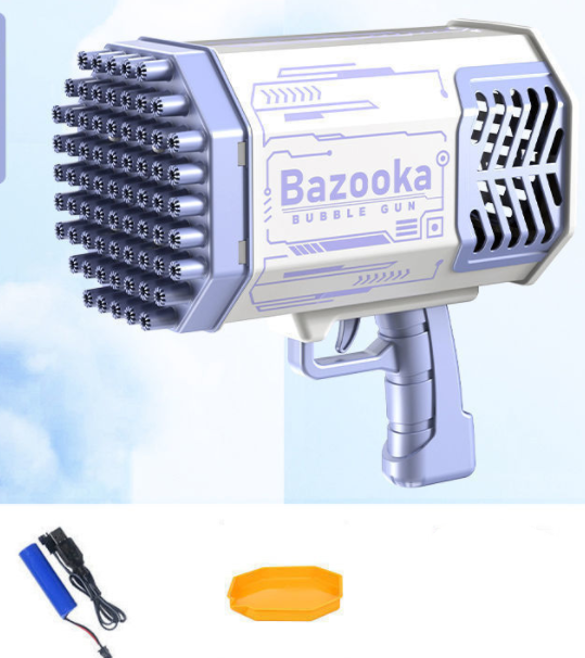 Bubblezooka Blower™- Bubble Gun Rocket 69 Holes Soap Bubbles Machine