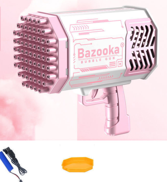 Bubblezooka Blower™- Bubble Gun Rocket 69 Holes Soap Bubbles Machine