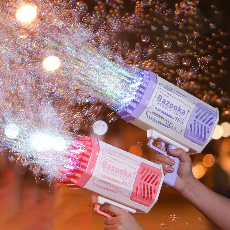 Bubblezooka Blower™- Bubble Gun Rocket 69 Holes Soap Bubbles Machine