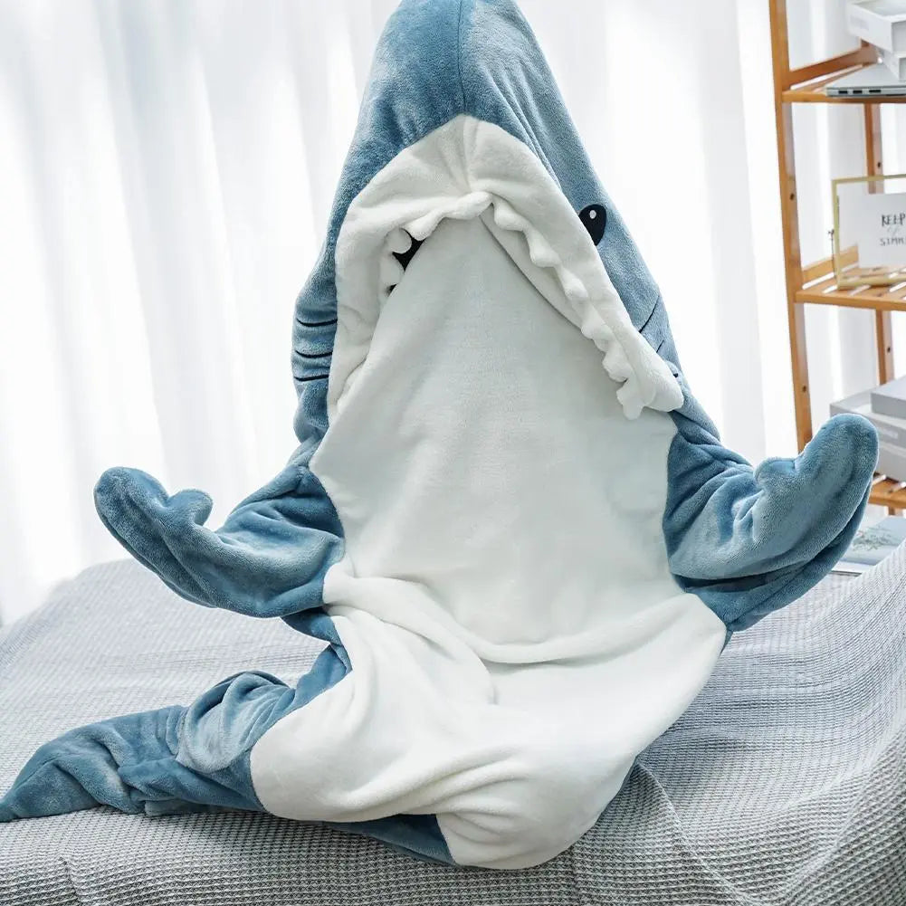 Cartoon Shark Sleeping Bag - Pajamas Office Nap Shark Blankets