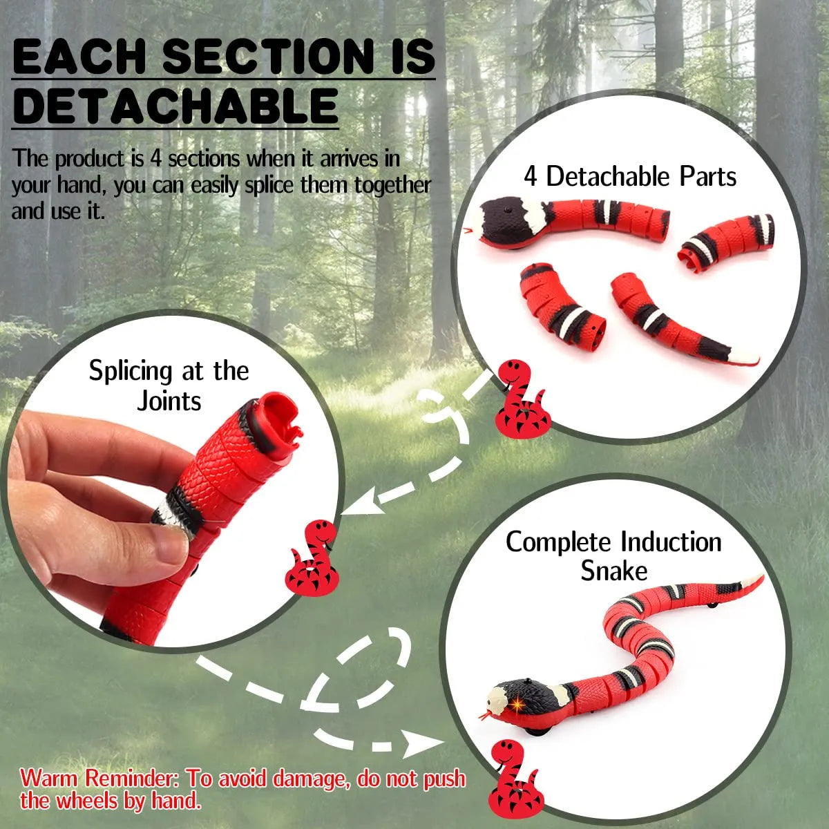 SlitherCatch™ snake - Smart Sensing Interactive Cat/Dog Toys Automatic Eletronic Snakes