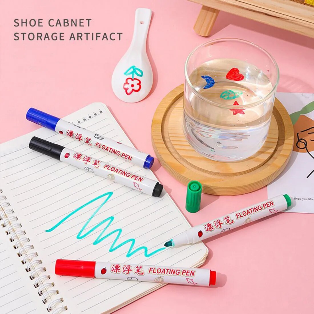 Magical Water Painting Pen Whiteboard Markers Floating Ink Pen Doodle Water Pens Montessori Early Education Toy Art Supplies