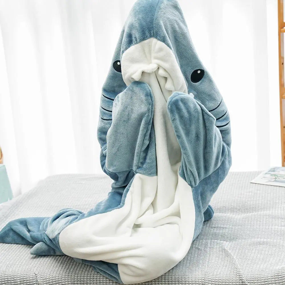 Cartoon Shark Sleeping Bag - Pajamas Office Nap Shark Blankets