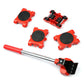 New Heavy Duty Furniture Lifter Transport Tool Furniture Mover set 4 Sliders 1 Wheel Bar for Lifting Moving Furniture Helper