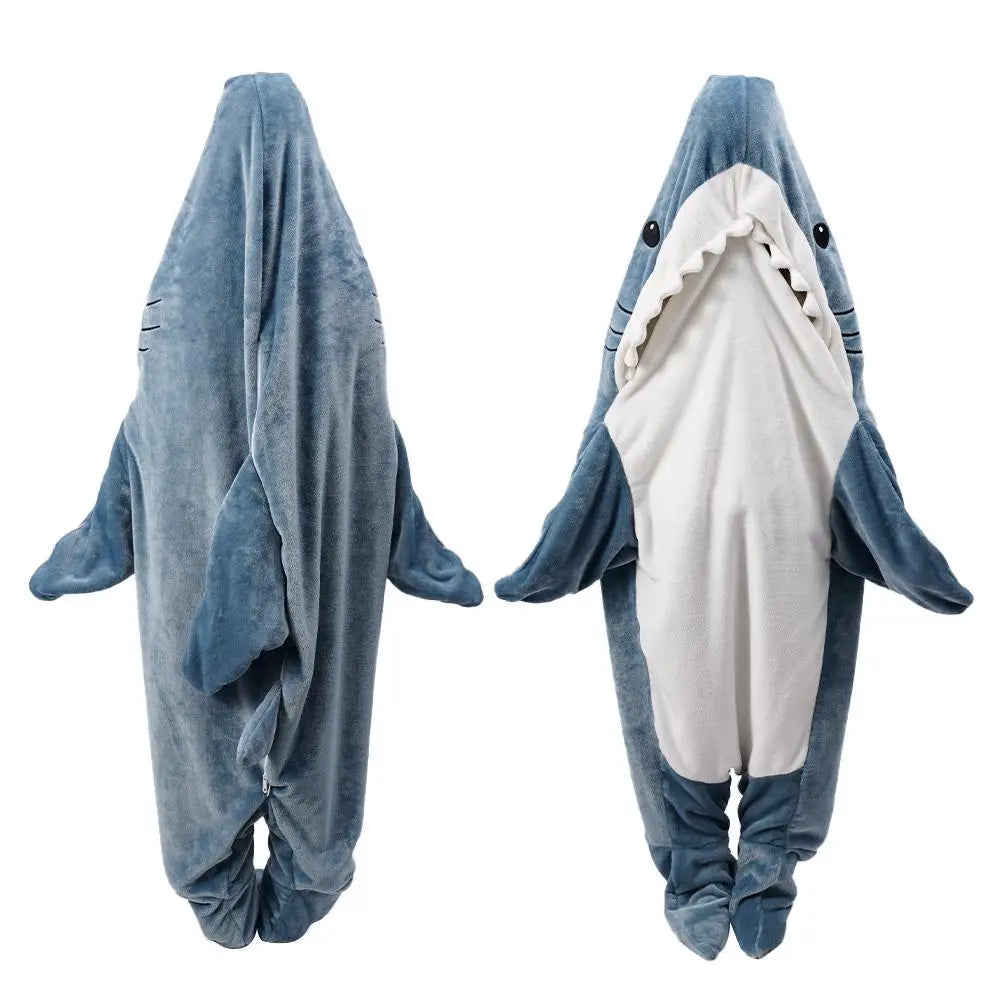 Cartoon Shark Sleeping Bag - Pajamas Office Nap Shark Blankets